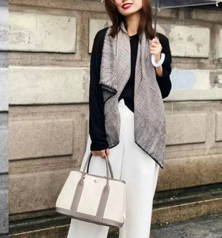 BYSIFA-Foulard de luxe gris argenté pour femme, châle de cou et de tête, nouvelle collection printemps hiver 100%