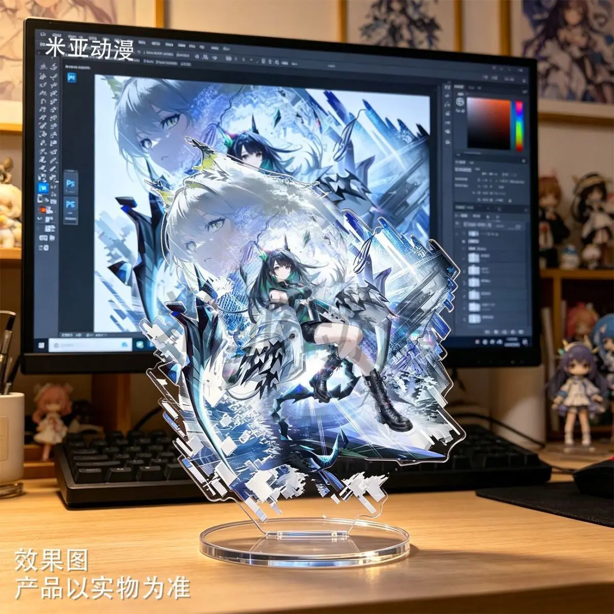 Cute Game Peripherals Mon3tr Figure Acrylic Stand Mon3tr Figurine Standing Plate Badge Decoration Collection Toys Gifts