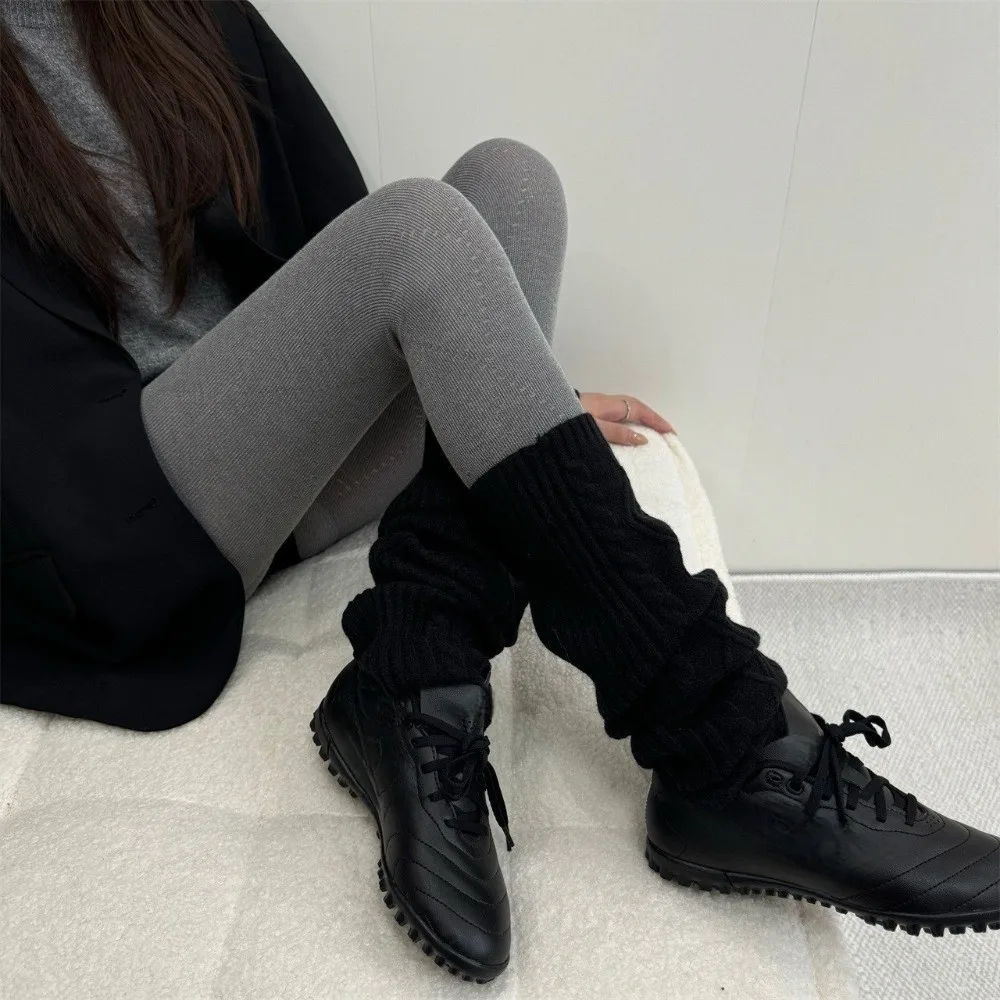 Fashionable Jacquard Knitted Stockings Breathable Skinny Fit Basic Pantyhose Comfortable Thick Argyle Tights Autumn Winter