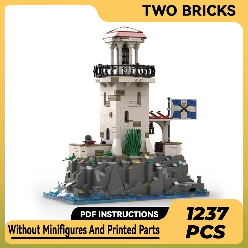 Moc Building Blocks Island Model Empire Fort Lighthouse Technical Bricks DIY Assembly Construction Toys For Childr Holiday Gifts