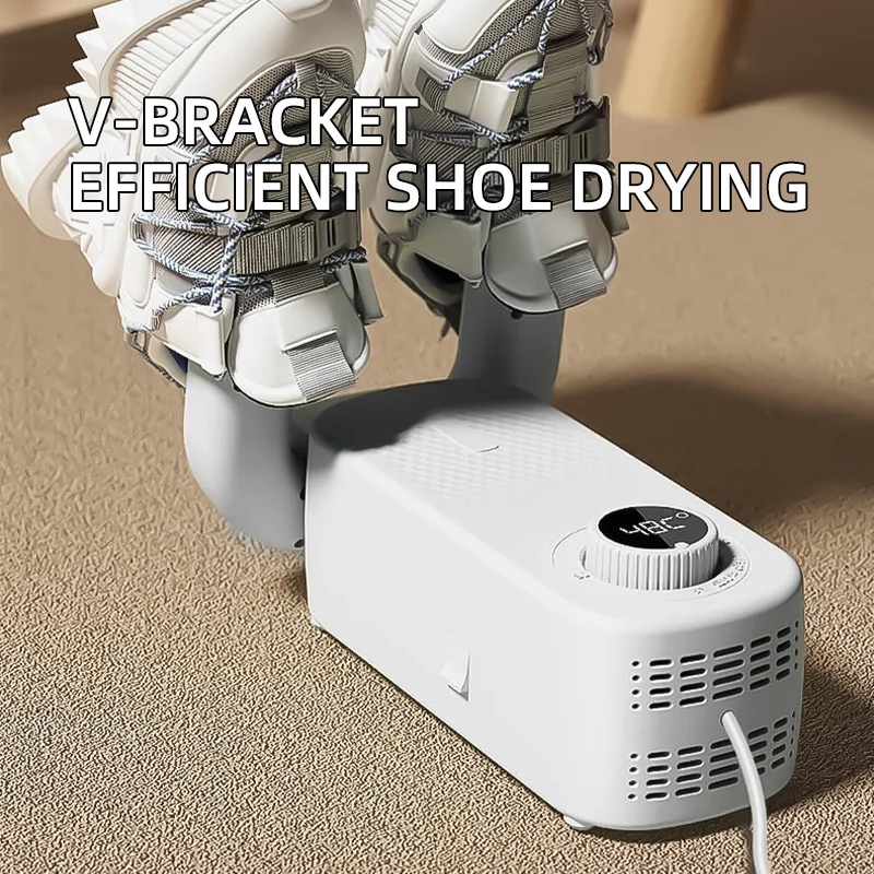 2025 توقيت ذكي المحمولة مجفف الأحذية الكهربائية متعددة الوظائف للطي توسيع إزالة الروائح الكريهة التعقيم للمنزل
