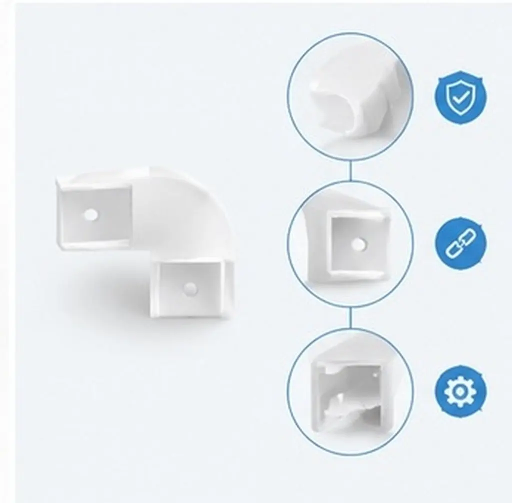 25Pcs LED Light Strip Corner Connectors Reasonable Design L Shape 90-Degrees Corner Channels for Strip Lights Turning