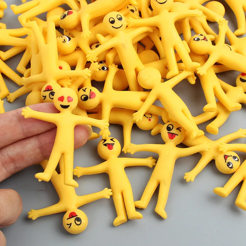 Smiley Man Squishy Stretchy Toy Stress Relief Bouncy Fidget Toy  Squeeze Toys Kids Charisma Birthday Gift Anti stress Toys