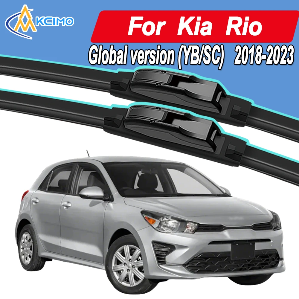 

Силиконовые щетки стеклоочистителя автомобиля для Kia Рио Глобальная версия (YB/SC) 2018-2023- Всепогодные бесшумные щетки стеклоочистителя, быстроразъемный зажим