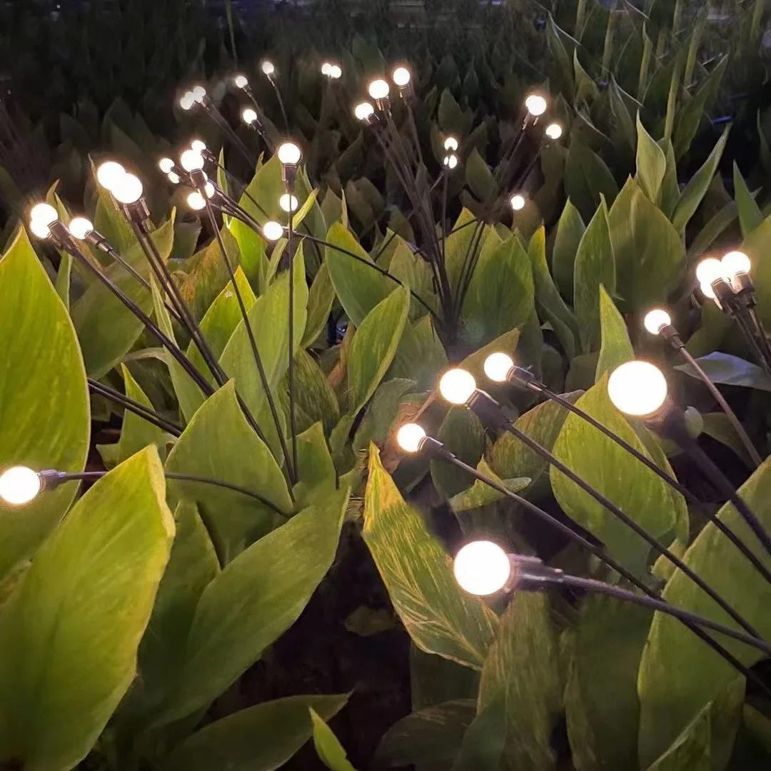 

10/8/6 LED Solar Firefly Light Outdoor Waterproof Wedding Party Ornament Garden Lawn Paths Decoration Solar Garland Lights