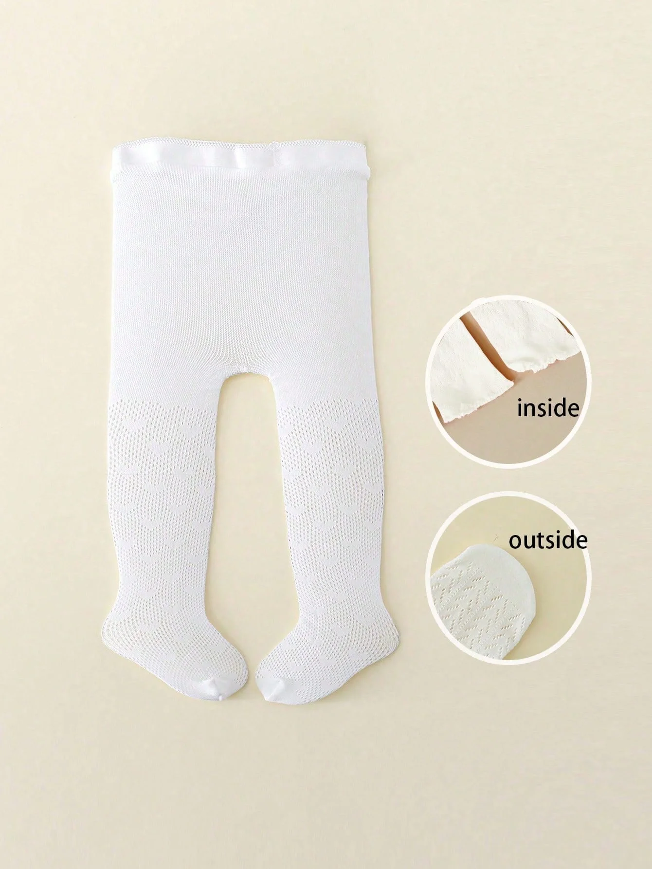 1 Pair of Girls High-Elasticity Love-Heart Net Socks, Thin Breathable Kids Mesh Stockings for Baby Girls Aged 1-3 Years Daily Wear