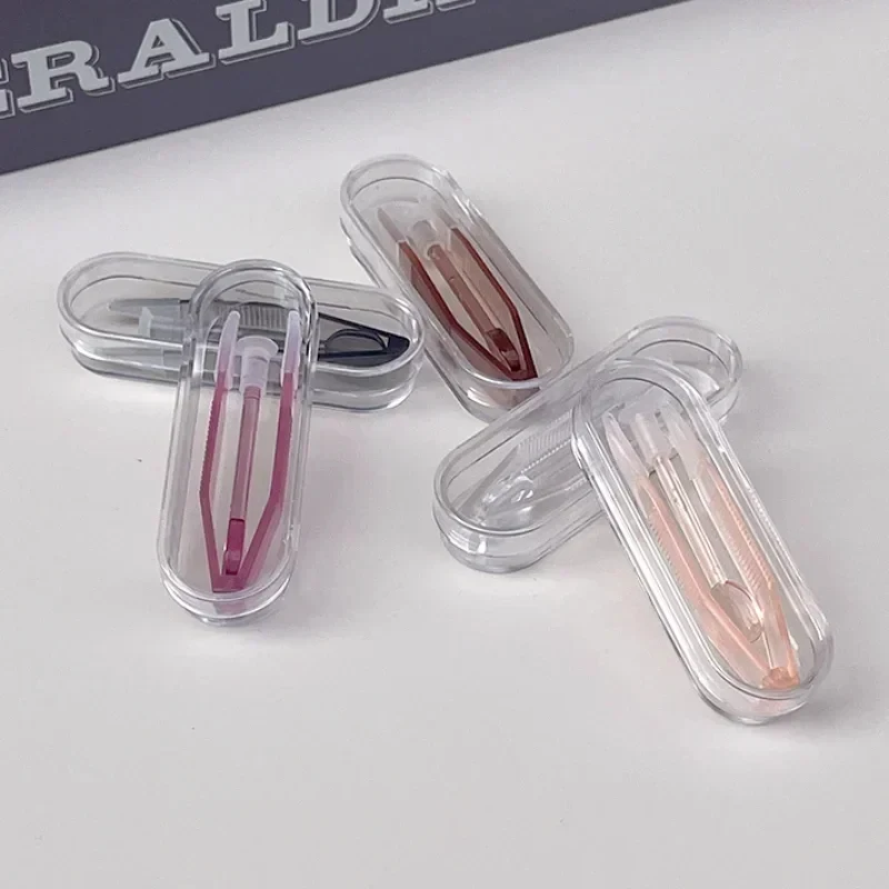 1/2/3pcs Contact Lens Case Box Tweezers And Suction Stick For Eyes Care Tool Contact Lenses Inserter Tools Contacts Case