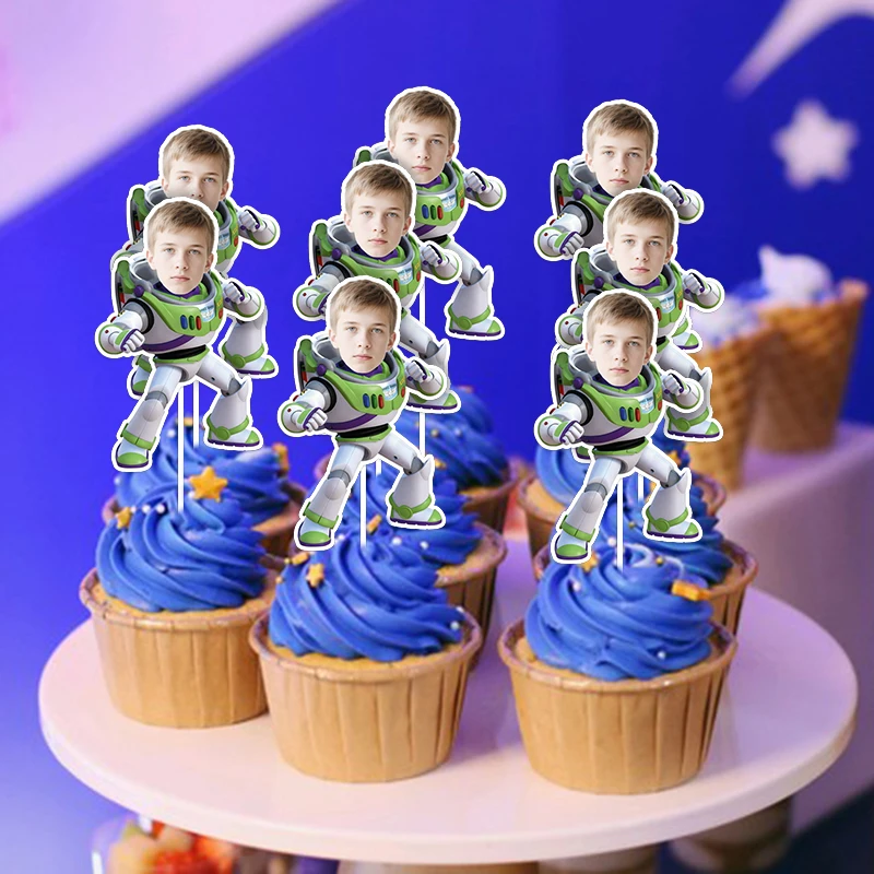 Décoration de gâteau personnalisée Toy Story, décorations d'anniversaire de l'éclair Buzz, décoration de Cupcake de fête pour enfants, décor de fête prénatale