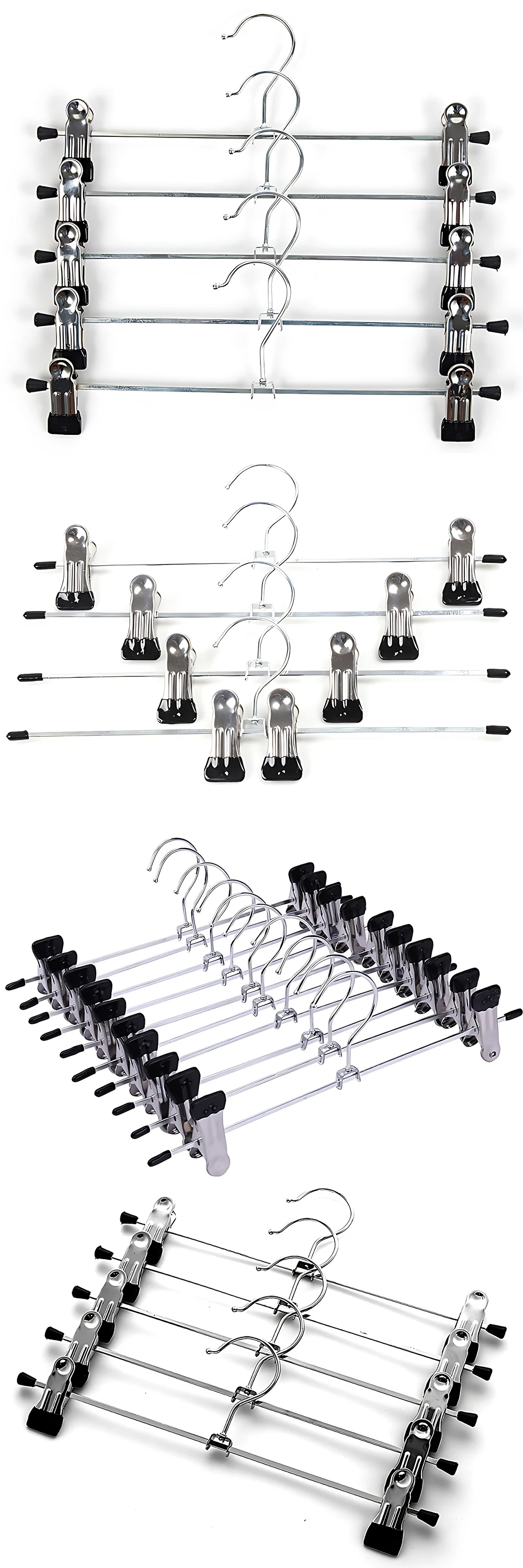 5-30 Stück Metall-Hosenbügel, vielseitig einsetzbar, verstellbar, rutschfest, Hosenclip, Kleider-Organizer, Haushalt, Schränke, Aufbewahrungsutensilien, ZYF – Detail 1