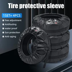 1PC、4PCS Car Wheel Cover Car Spare Tire Cover Storage Bag Tyre Bag For Vehicles Car Tyre Storage Bag Cover Accessories