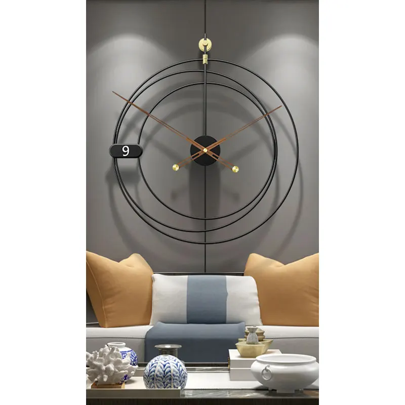 Modern Living Room Decorating Design Light Luxury Wall Clock Fashion Creative Art Decor Home Silent Quartz Clock