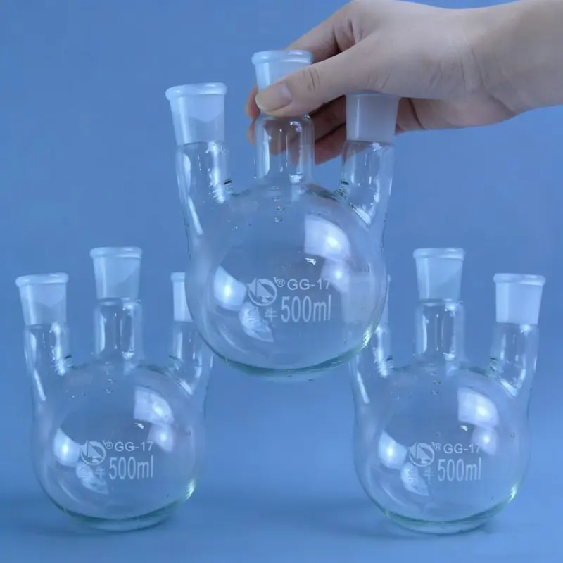 50/100/250/500/1000ml/2000ml 24/29 three-necked round-bottom flask,Flask round bottom with three necks Laboratory glass bottle