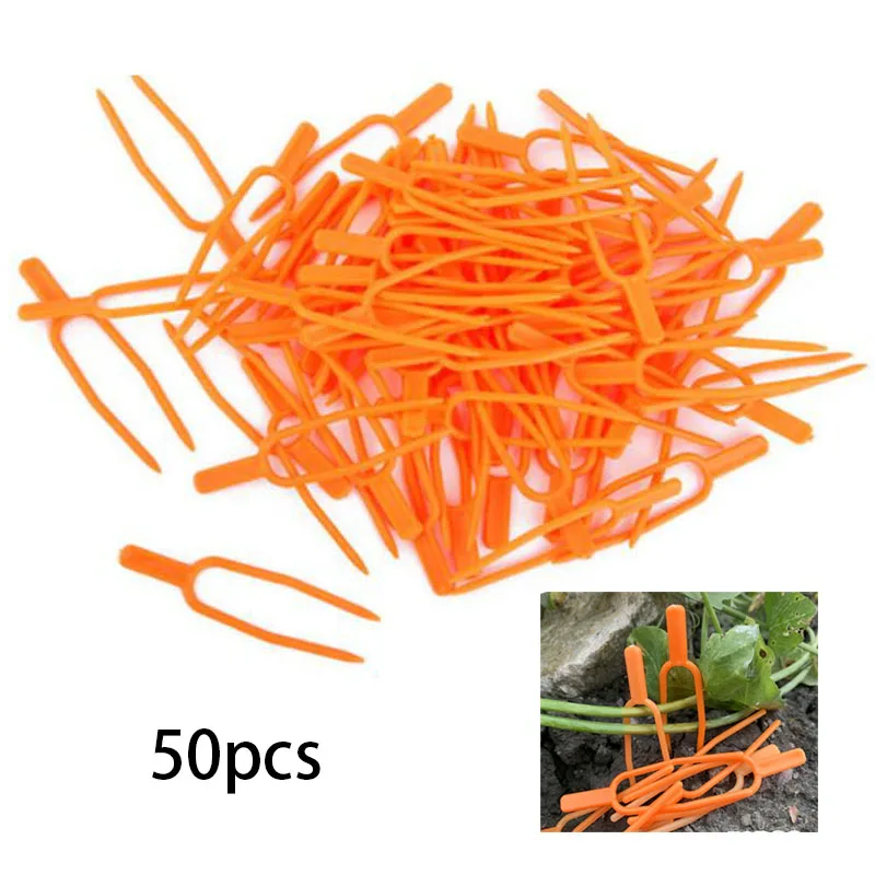 

50pcs Plastic Plant Climbing Support Clips Plant Vine Holder For Flower Strawberry Tomato Vines Supplies Garden Buildings Tools