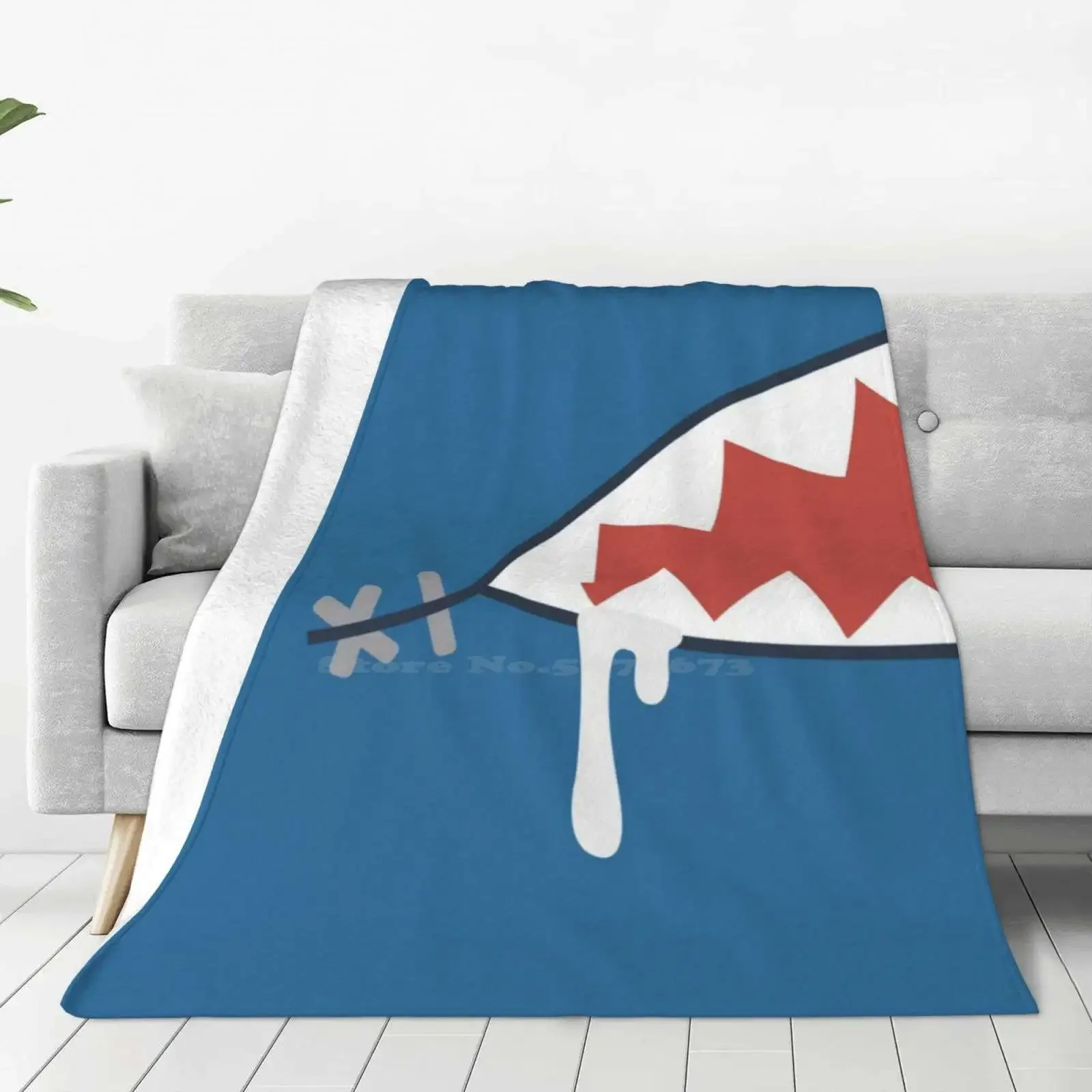 Gura Shark Best Selling Room Household Flannel Blanket Shark Gura Gawr Hololive Virtual Bloop Anime