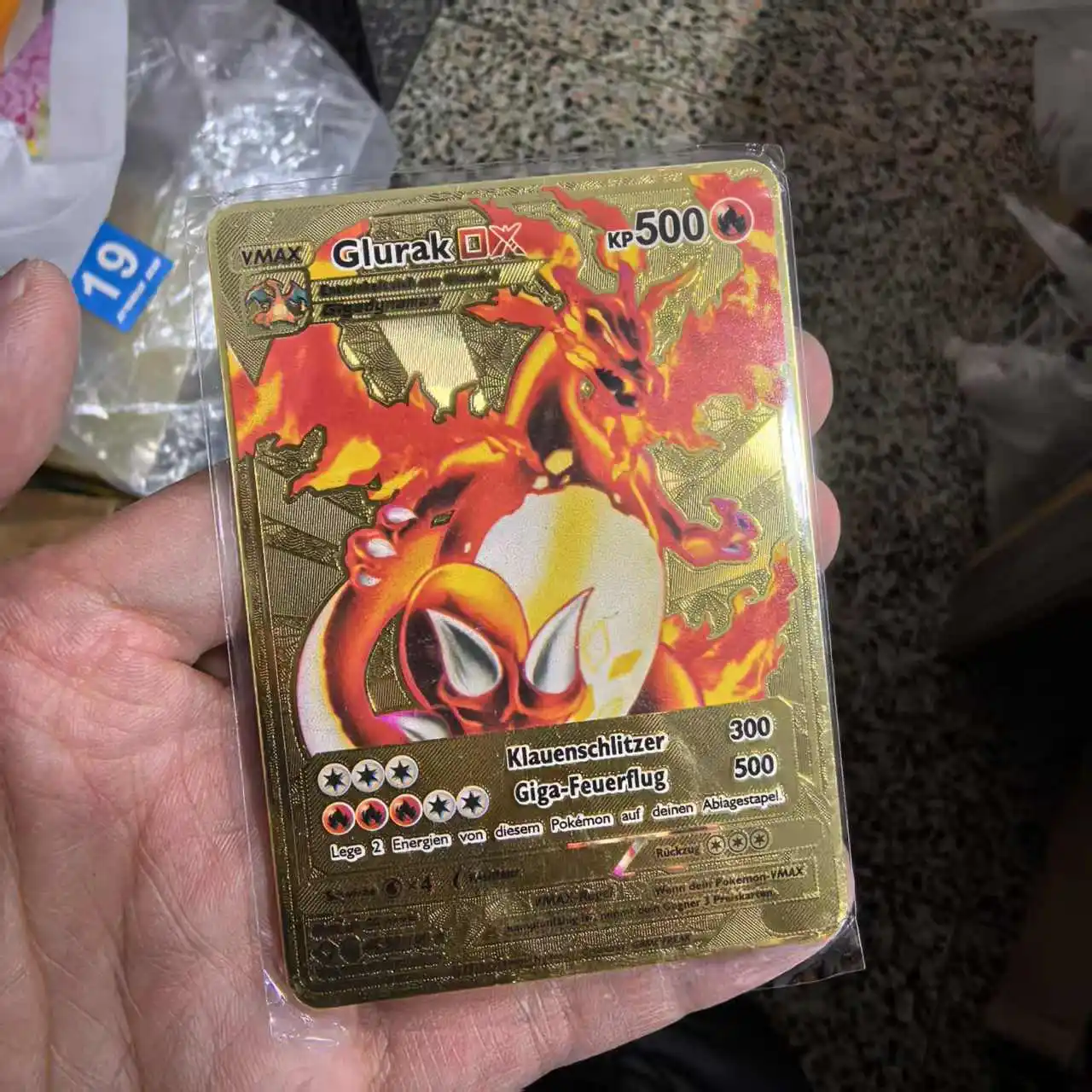 Pokemon-Metallkarten im Deutsch Terastal Pikachu Arceus Charizard DIY Trading Flash Card Anime Cartoon Geschenk