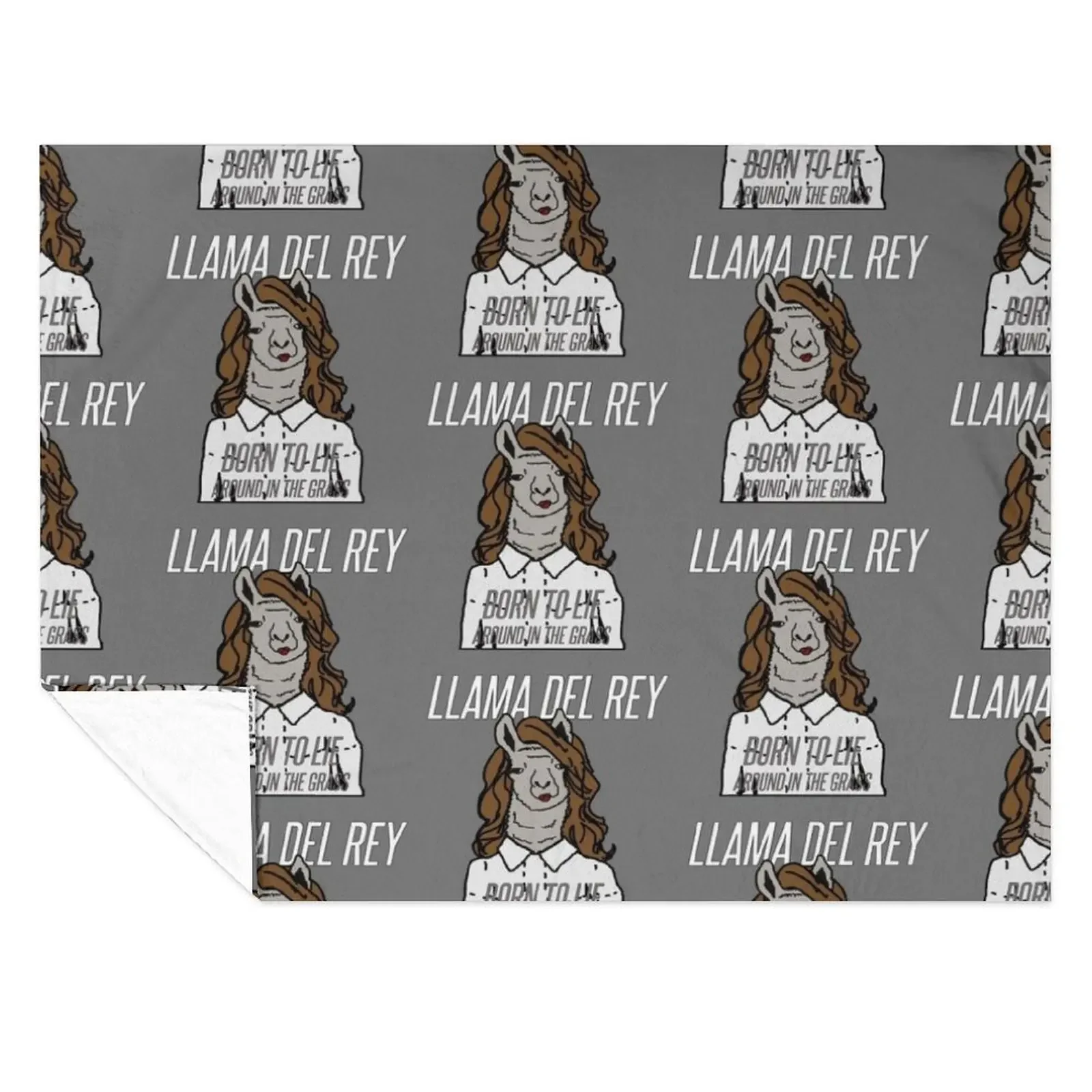 

llama del rey Throw Blanket Soft Plaid Large funny gift Moving Blankets