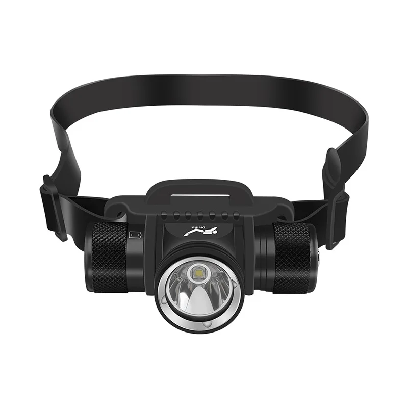 

HP900 LED submersible head lamp 60m underwater head lamp 3000LM 5 lighting modes IPX8 submersible charging head lamp 21700