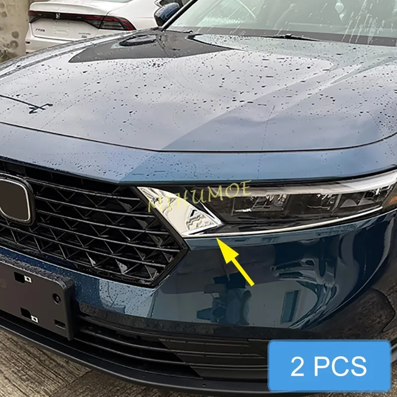 

Для Honda Accord 2023-2025 11th глянцевый хромированный передний фонарь, лампа для бровей, накладки на фару, рамка, внешние аксессуары
