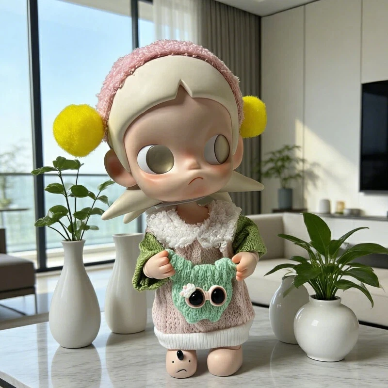 Zsiga's Baby Sister Doll Set with 20cm Large Eyes Cute Pet Knitted Suit - Beautiful Doll Only 1/8 - 20cm Baby Dress Compatible