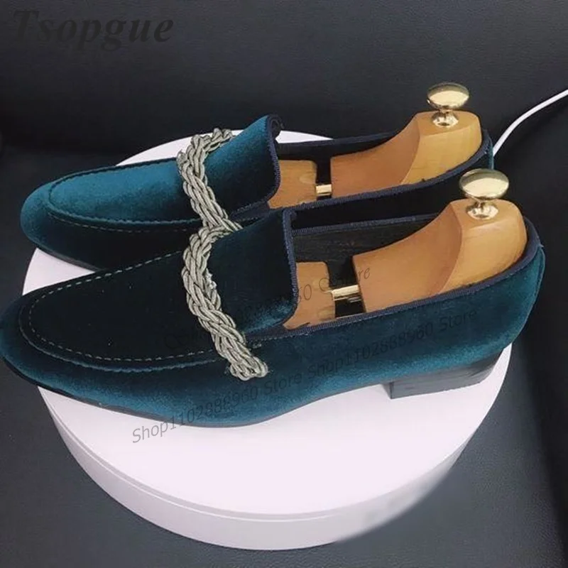 

Solid Suede String Decor Shoes For Men Men's Loafer Pumps High Quality Business Runway Casual Party Shoes 2023 Zapatillas Mujer