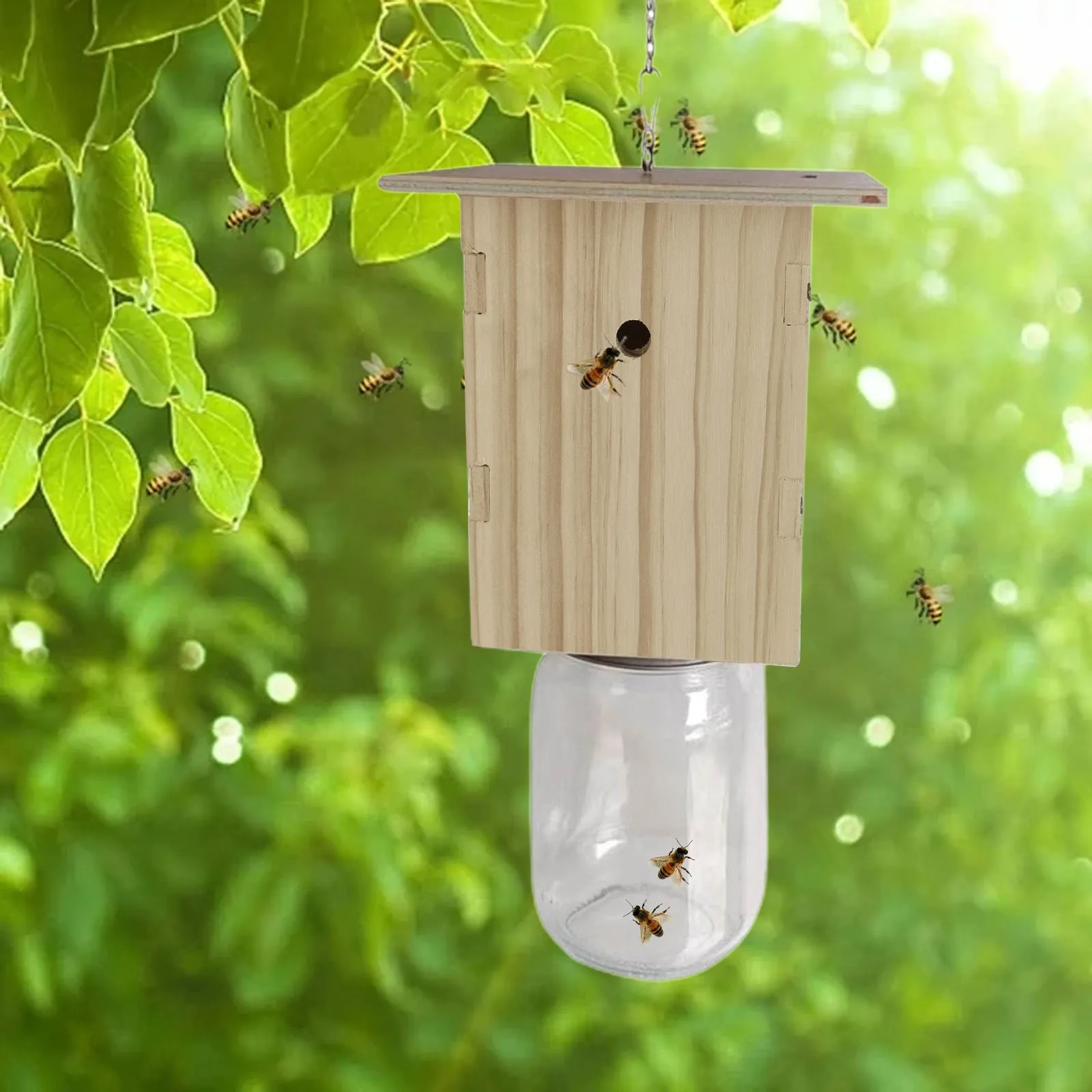 Wood Boring Bee Trap Wasp Traps Outdoor Hanging For Carpenter Carpenter Bee Traps Home Best Bee Trap Tool