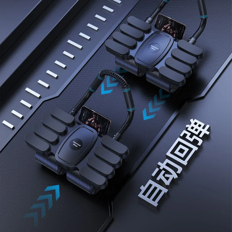 Four Wheel Eight Support Ab Rollers Automatic Rebound, Abdominal Compression, Abdominal Muscle Training, Home Fitness Equipment