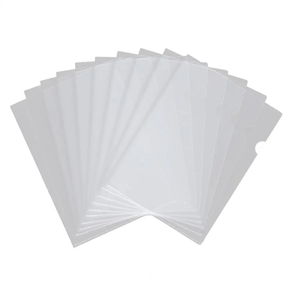 Transparent Plastic Folder Transparent A4 File Folder Set for Office School Supplies 30 Pcs L-type Document for Efficient