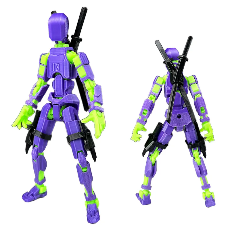 

New 3D Printed Lucky13 Angel Demon Multi-Jointed Action Figure Shapeshift Robot Desktop Decor Toy Gift for Kids Adult Collectors