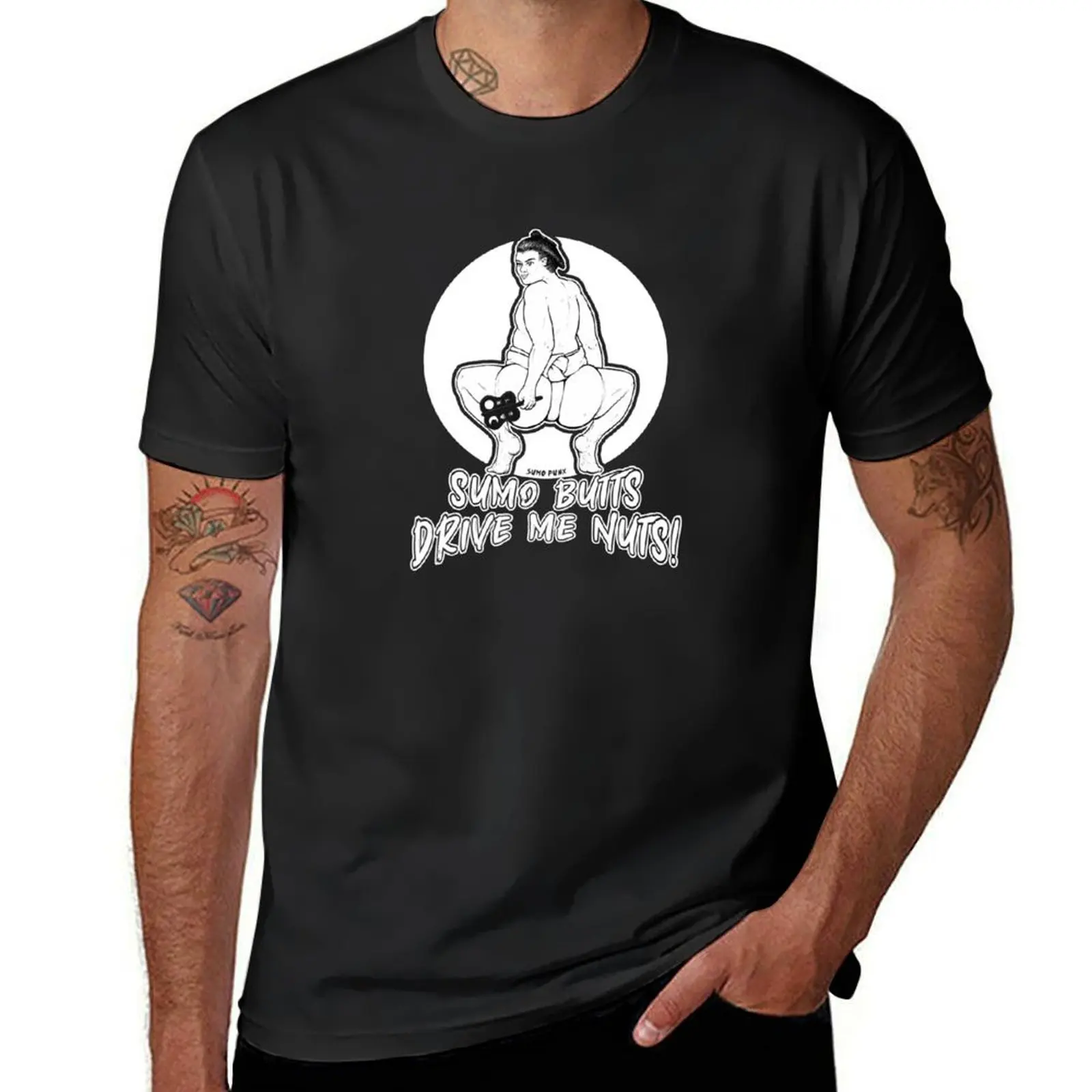 ¡Sumo Butts Drive Me Nuts! Camiseta blanca Lisa para fanáticos de los deportes, camisetas para hombres