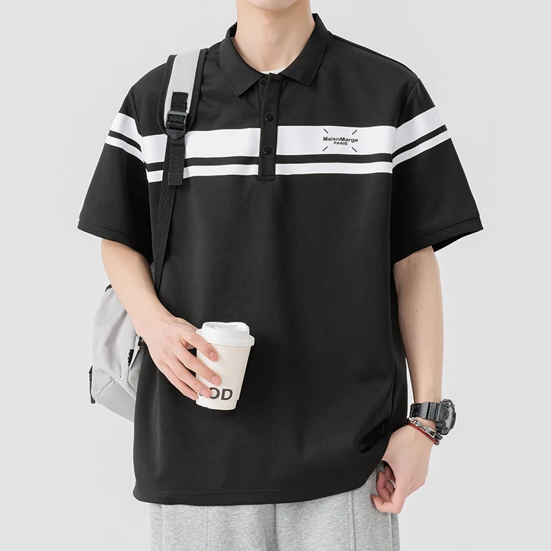 

Men'S Classic Striped Polo Shirt Short Sleeve 2025 Summer Plus Oversize 4XL
