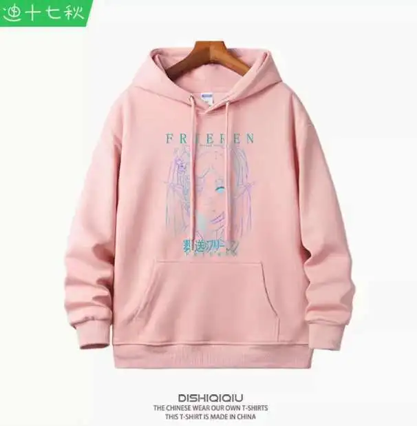 Anime Frieren: Beyond Journey's End Frieren Hooded Hoodie Cosplay Autumn Winter Men Women Coat Loose Jacket Tops anime