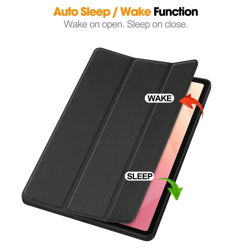 For Funda Samsung Tab S12+ 12.4" Case Smart Pencil Holder Cover For Galaxy Tab 12 Plus Coque 12.4inch SM-X840 SM-X846B 4
