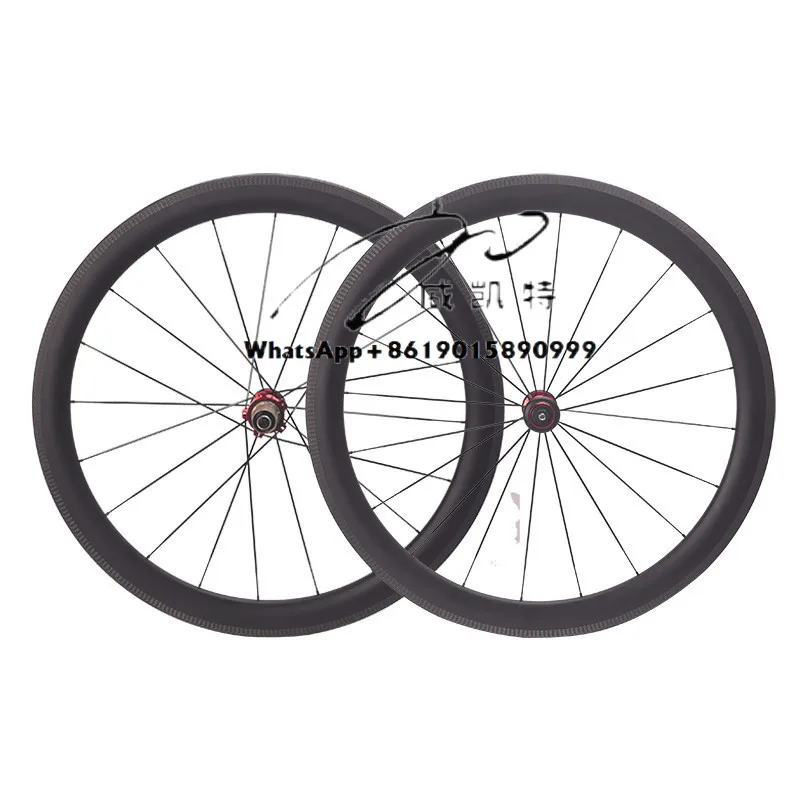 

700C 50mm Road Bicycle Wheelset Brake Carbon Fiber Wheels with V Brake System Bike Wheel Set