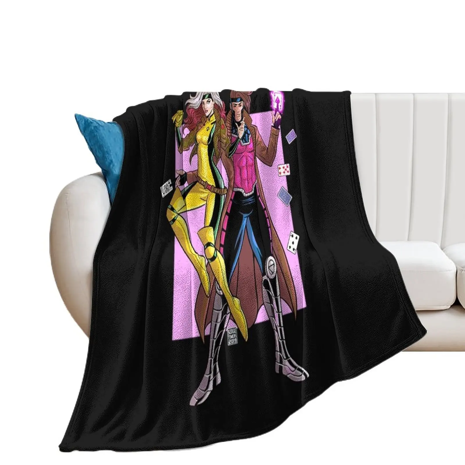 

Xmentshirt T-ShirtRogue and Gambit Throw Blanket christmas gifts Warm Heavy Blankets