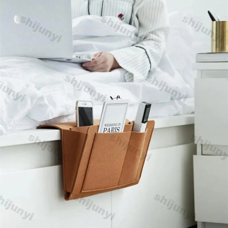 Bedside Hanging Storage Bag Mobile Phone Remote Control Tissue Storage Bag Bedside Book Storage Hanging Bag Household Items