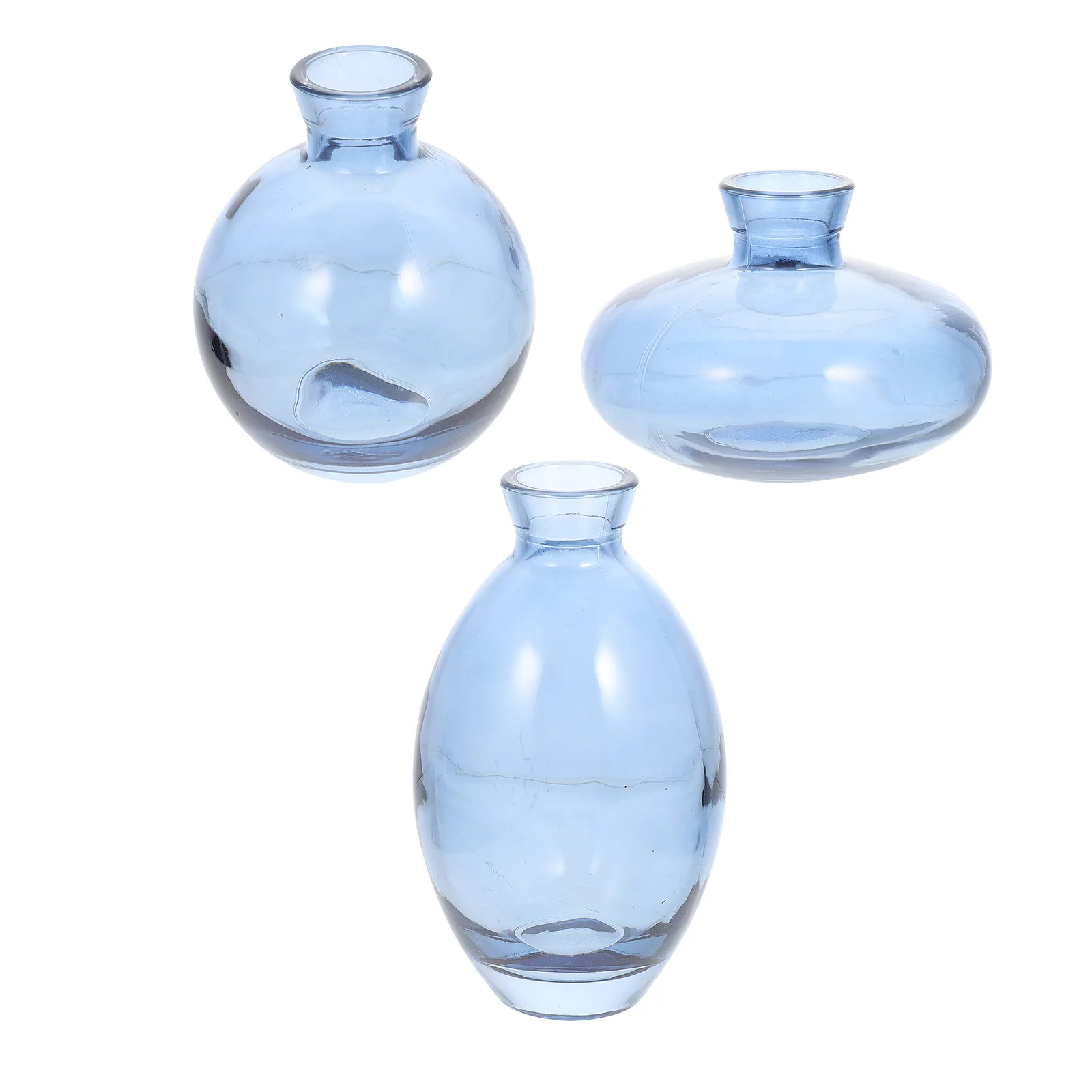 

3Pcs Delicate Glass Vase Transparent Flower Arrangement Simple Style Home Decoration Unique Exquisite Gift for Friends and