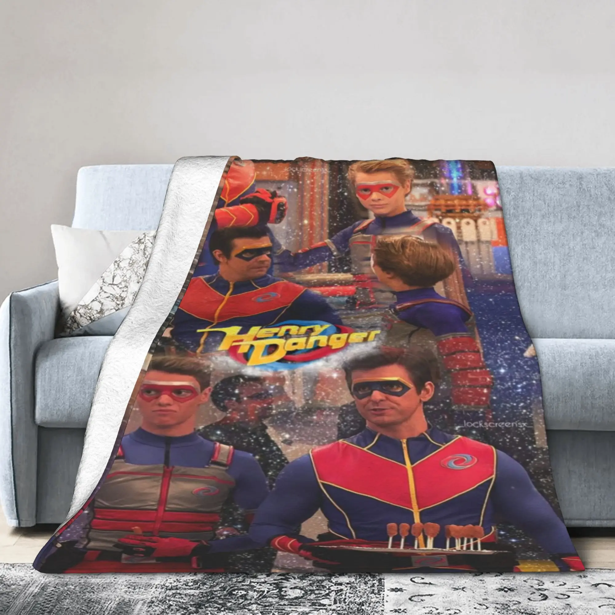 Captain Henry And Kid Danger  Blanket Super Soft Coral Fleece Plush Healing Present  Throw Blankets Quilt