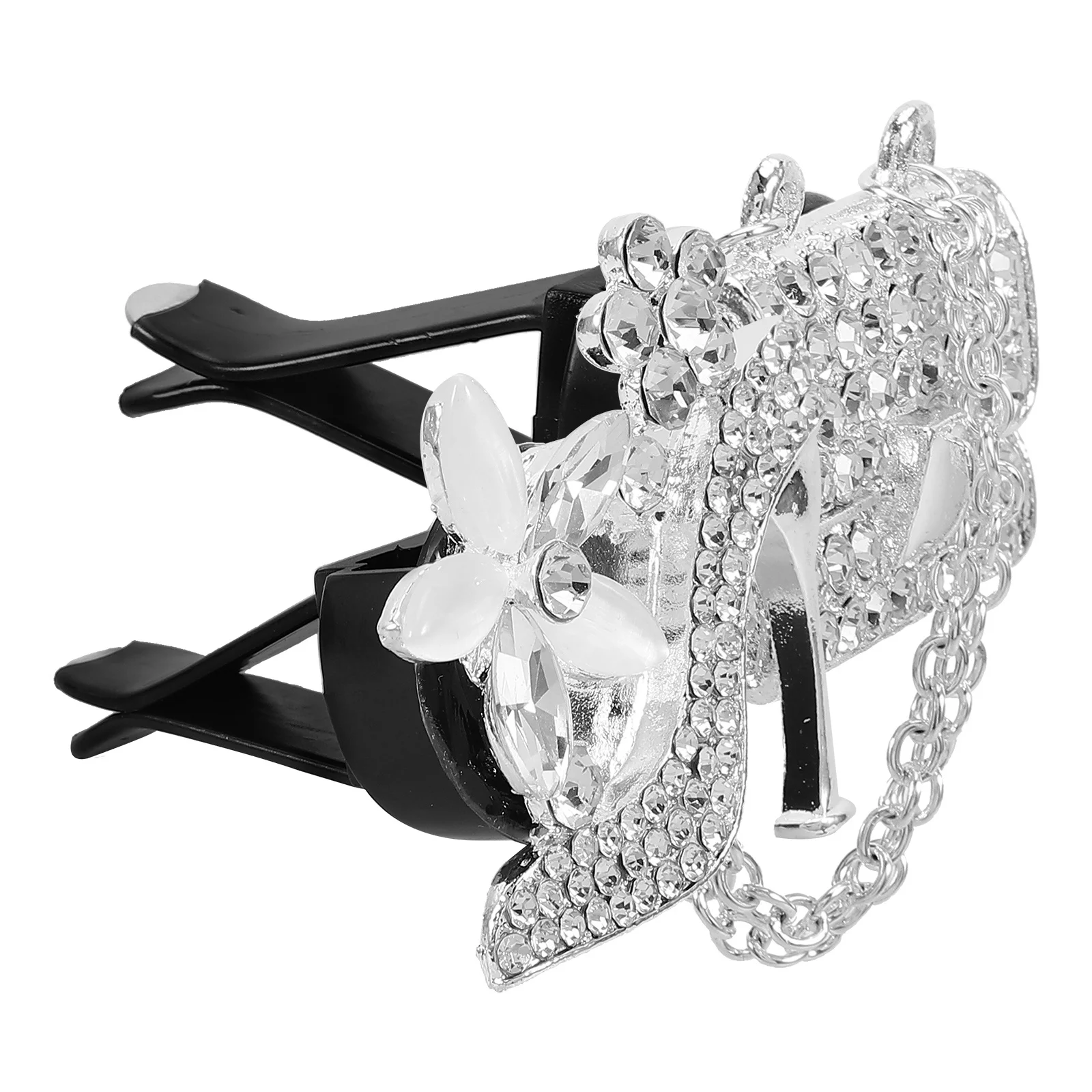 

2Pcs Rhinestone High Heel Car Air Vent Clip Bling Air Freshener Clip Stylish Car Accessories Interior Decoration