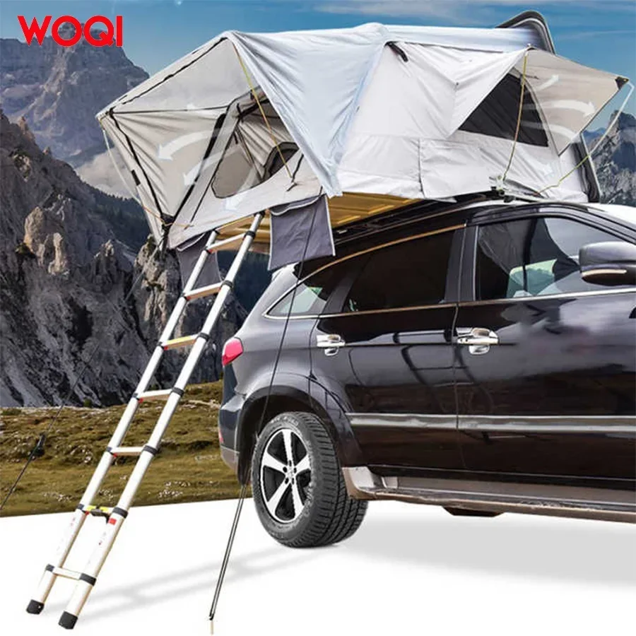 2024 New Fashion Car Roof Tent, Hard Shell Roof Tent Camping Outdoor Waterproof Tent