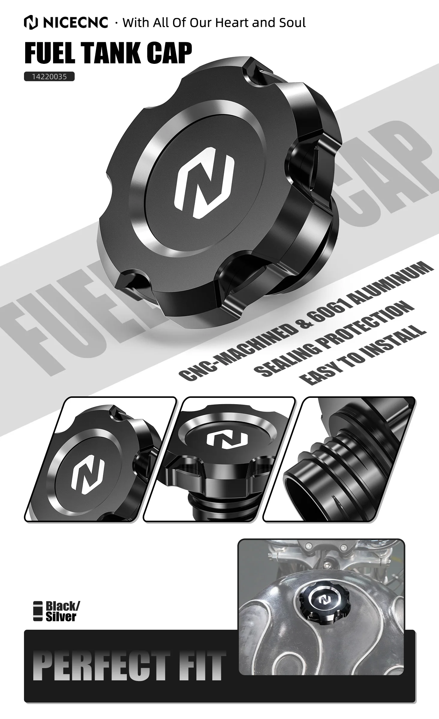 Tankdeckel mit O-Ring für Harley Sportster 883 Low XL883L 2005–2009 Sportster 1200 Low XL1200L Iron 883 XL883N Forty Eight – Detail 8