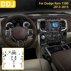 For Dodge Ram 1500 2013 2014 2015 Car Accessories Forged Carbon Fiber Car Interior Door Central Cupholder Handle Trim Sticker