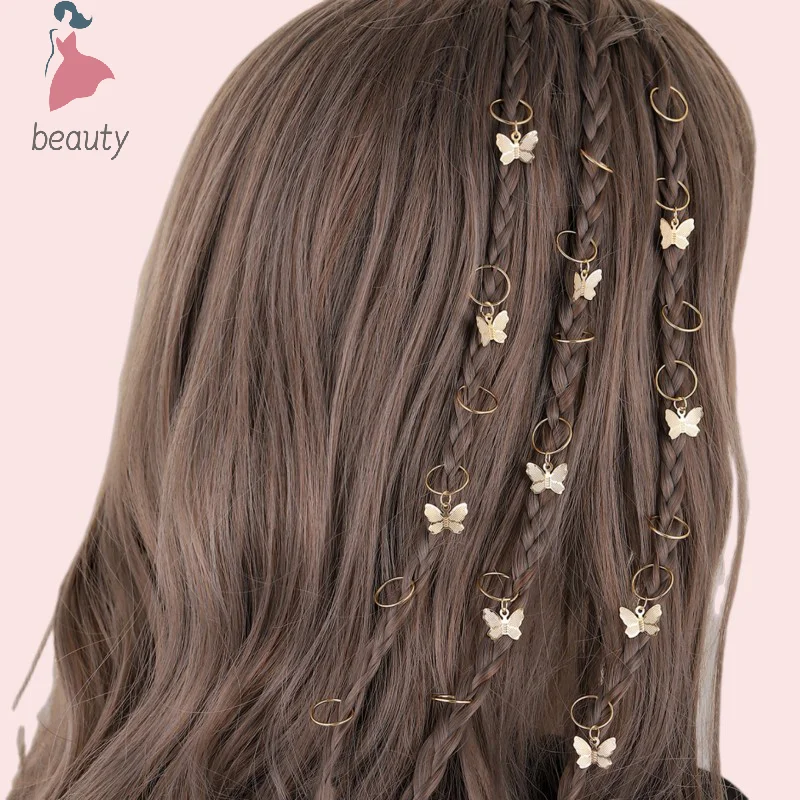 20pcs Dreadlock Hair Rings Adjustable Cuffs Clip Hair Braids Dirty Braids Bead Hairpin Hair Accessories Headwear For Women Girls