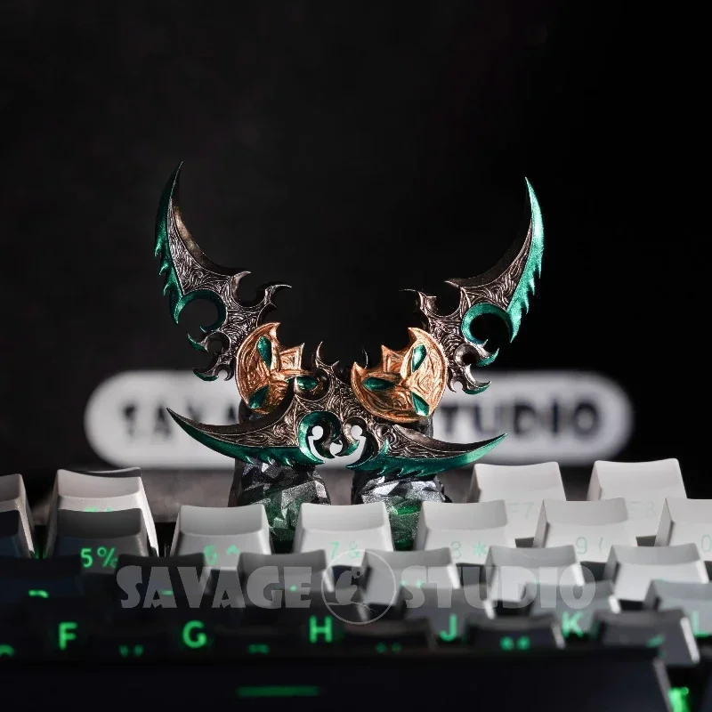 

Anime Keycaps World of Warcraft Warglaive of Azzinoth Egg Knife Lllidan Weapon Custom Keycaps for Mechanical Keyboard Caps Gifts