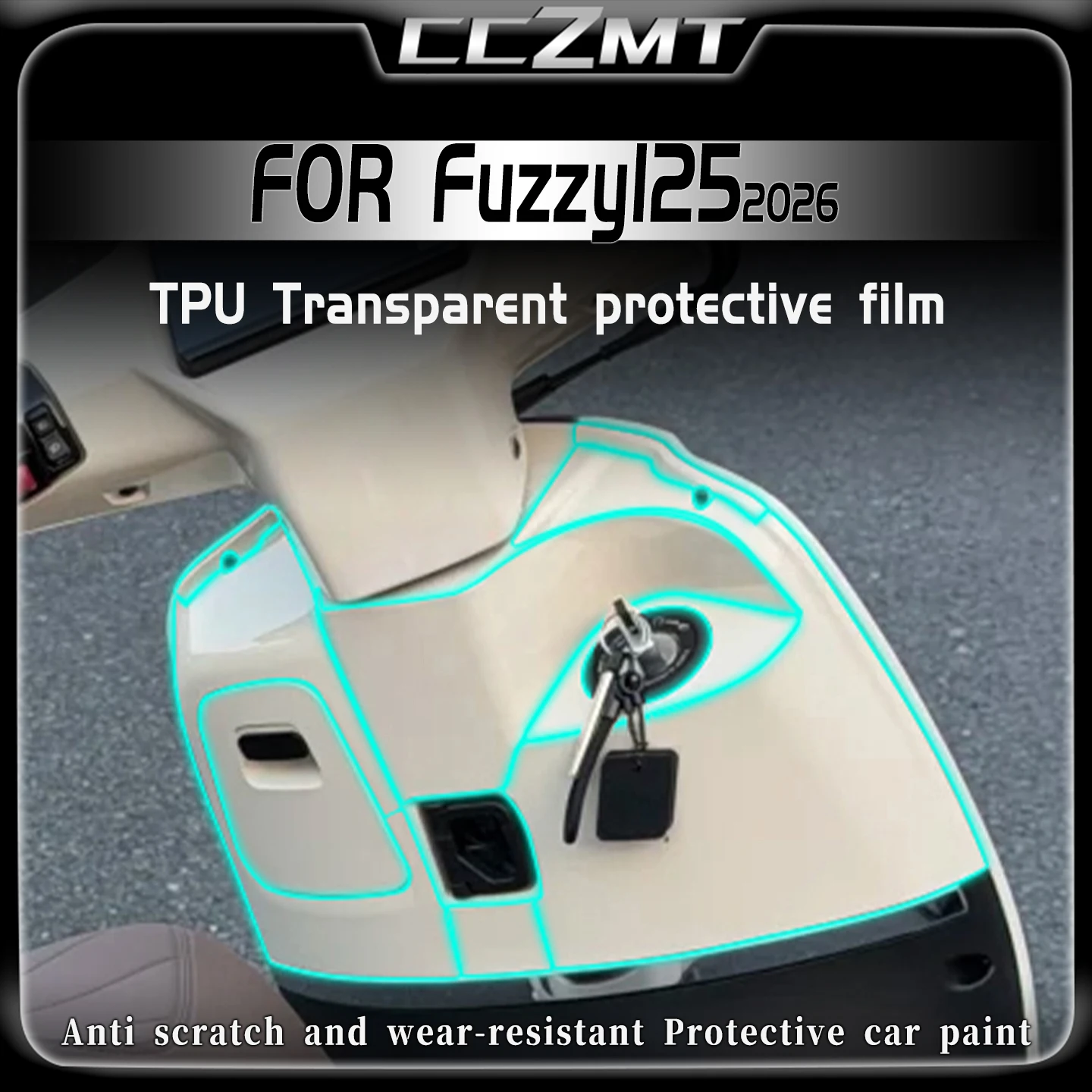 For YAMAHA Fuzzy125 2026 Transparent Invisible Car Cover Film Scratch Resistant Protective Sticker Body Modification Accessories