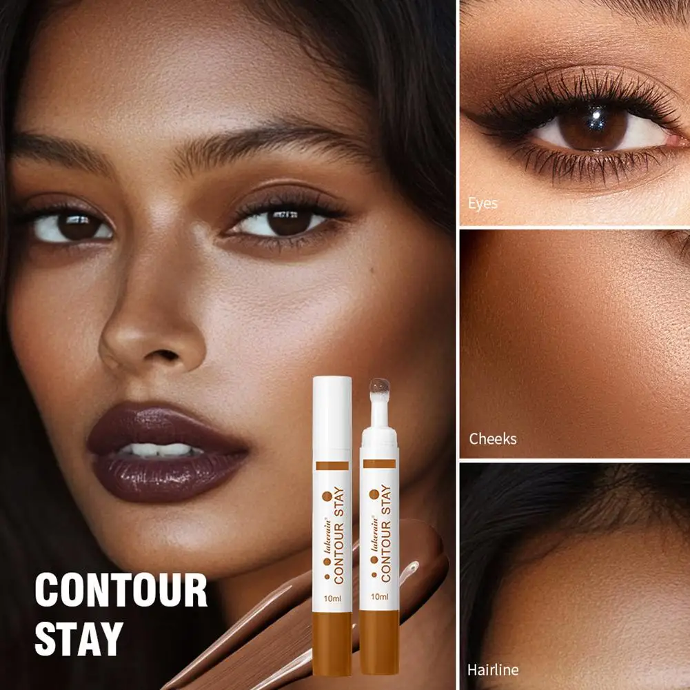 Novo 6 cores contorno líquido longa usar creme bronzer nutritivo duradouro maquiagem hidratante longa beleza contorno rosto maquiagem con g9n4