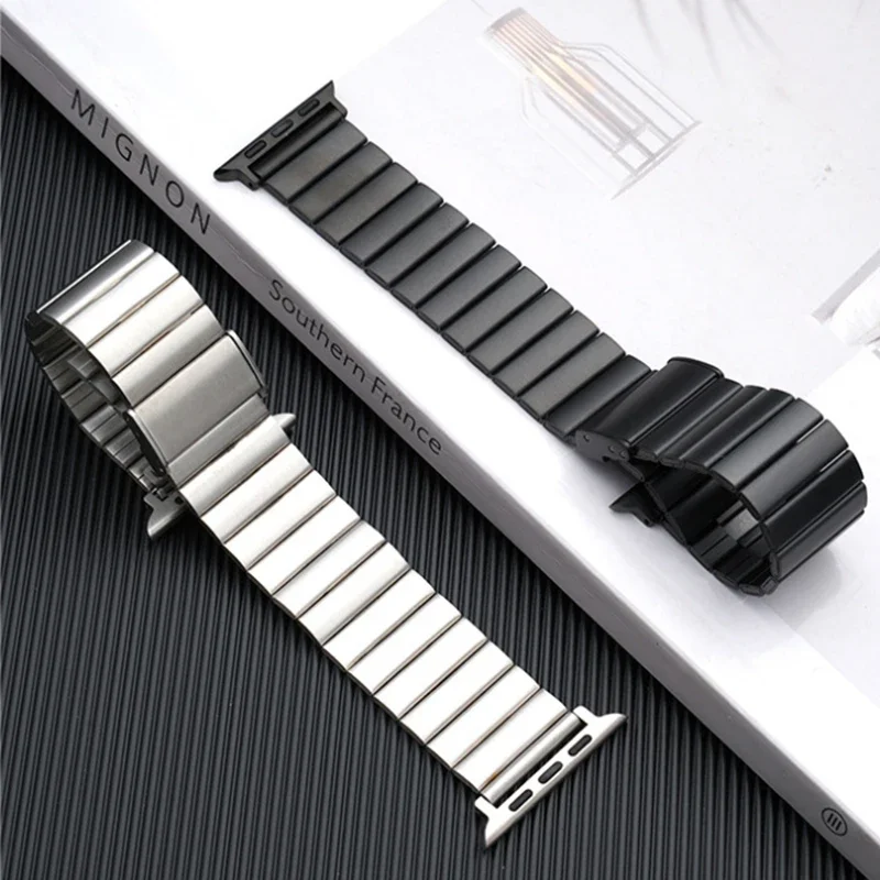 Stainless Steel Strap For Apple Watch Ultra Band 46mm 44mm 40mm 42mm 49mm 41mm 45mm Metal Link Bracelet IWatch 10 9 8 7 6 SE 5 4