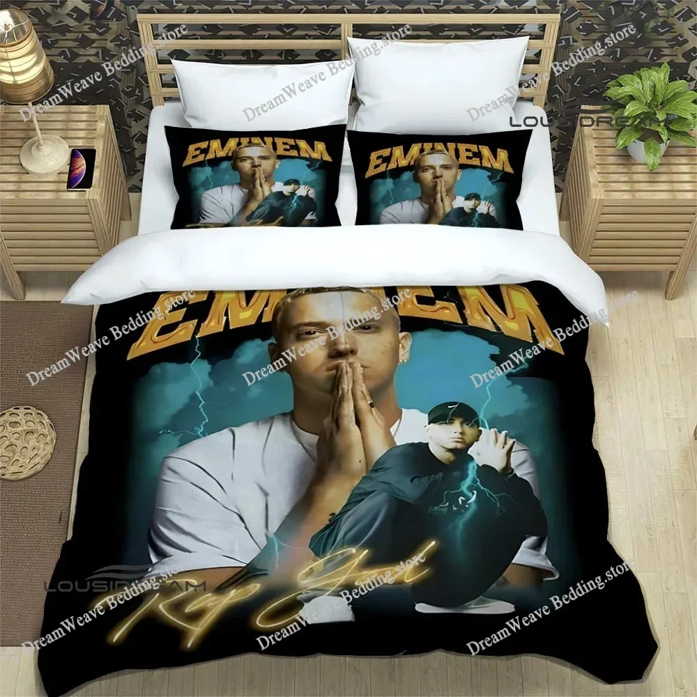 

Eminem Hip-hop Singer All Season Duvet Cover Comforter Bedding Sets Soft Quilt Cover and Pillowcases SingleDoubleQueenKing
