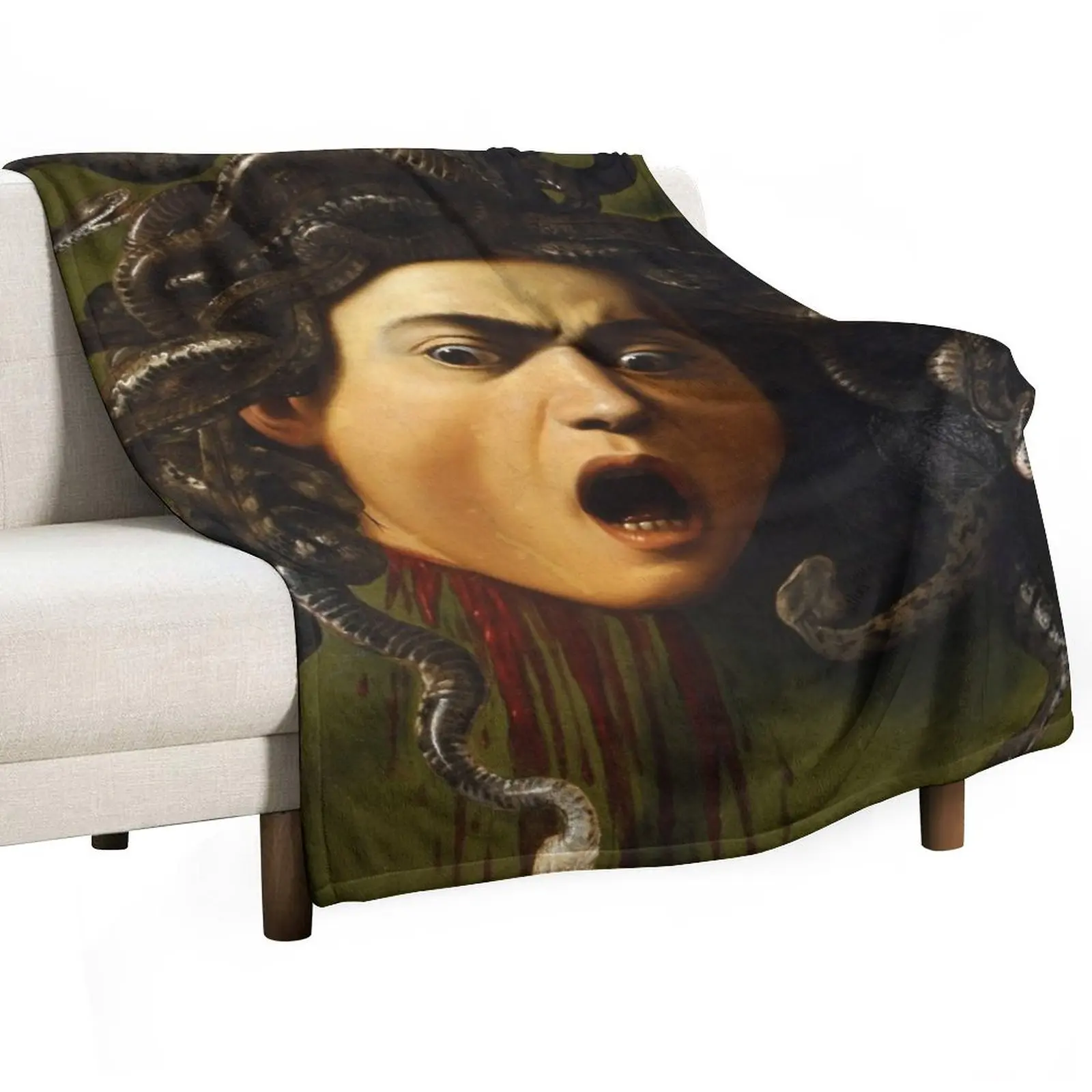 

Medusa Caravaggio 1598 Greek Mythology Art Throw Blanket Sofa anime For Sofa Thin Luxury Thicken Blankets