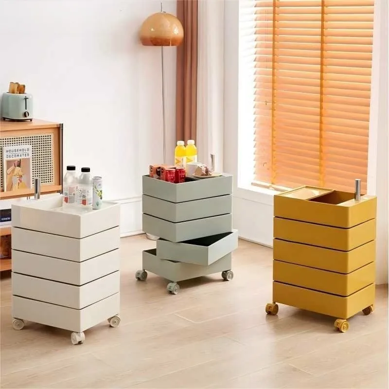 Rotating Storage Cabinet Mobile Bedside Cabinet Nordic Minimalist Entryway Storage Cabinet Influencer Trendy Display Furniture