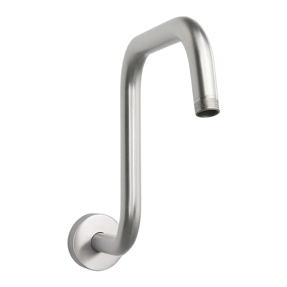 13 inch Stainless Steel Shower Arm with S Bend Gooseneck for Wall to Ceiling Shower Head Extension Bar Accessories
